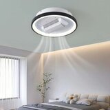 Lustra LED 92W cu Ventilator Negru, LED inclus, 1 surse de iluminare, Lumina: Cald, Natural, Rece, E